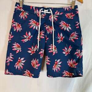 Bonobos Men’s Floral Swim Trunks Navy Pink Board Shorts Sz 29 Preppy Beach